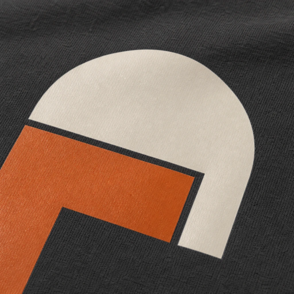 Heat transfer print bonded to cotton fabric