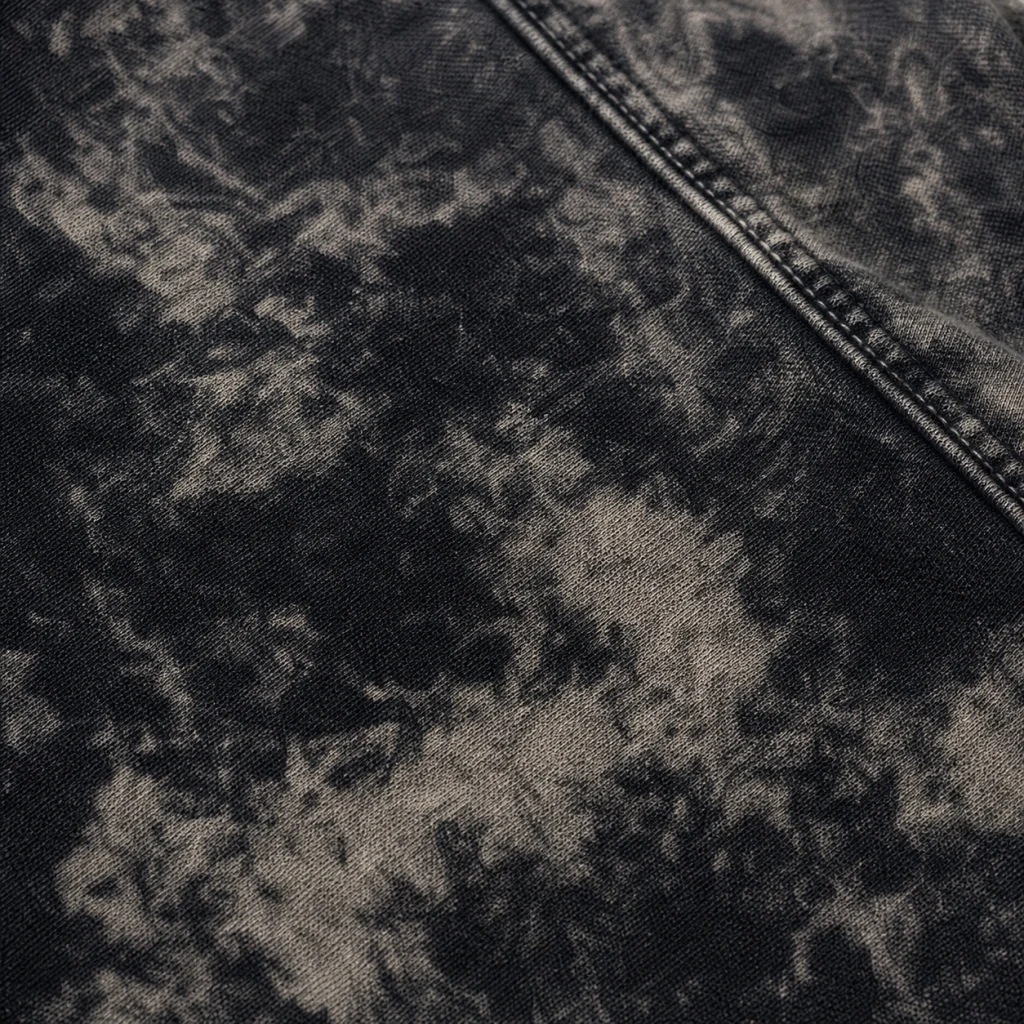 High-contrast snow and acid wash texture