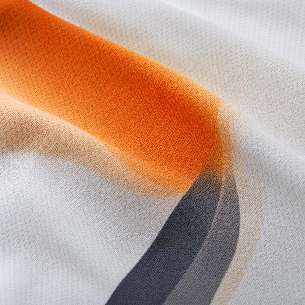 Sublimation colour infused into polyester fabric