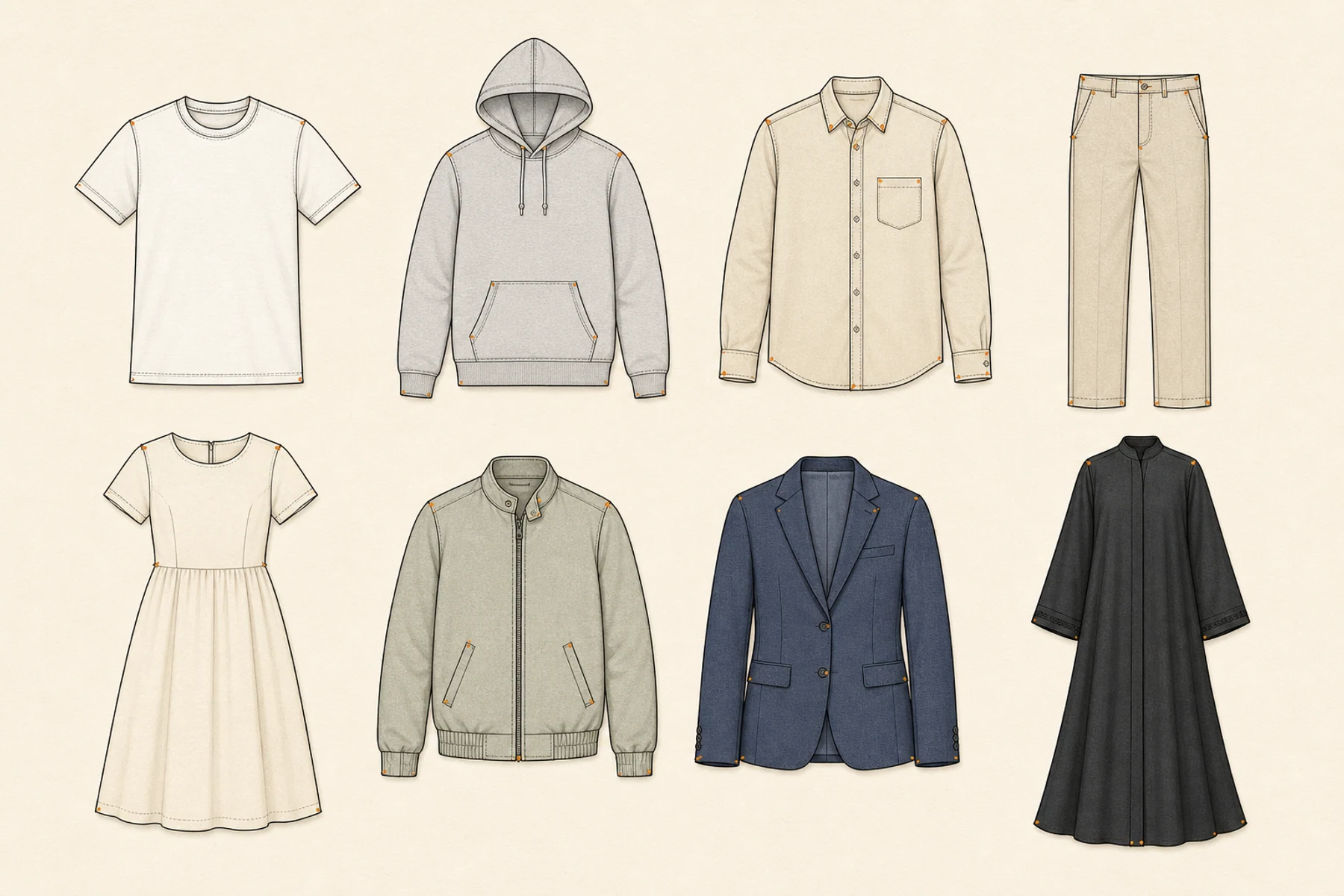 Garment structures require different dye-readiness checks