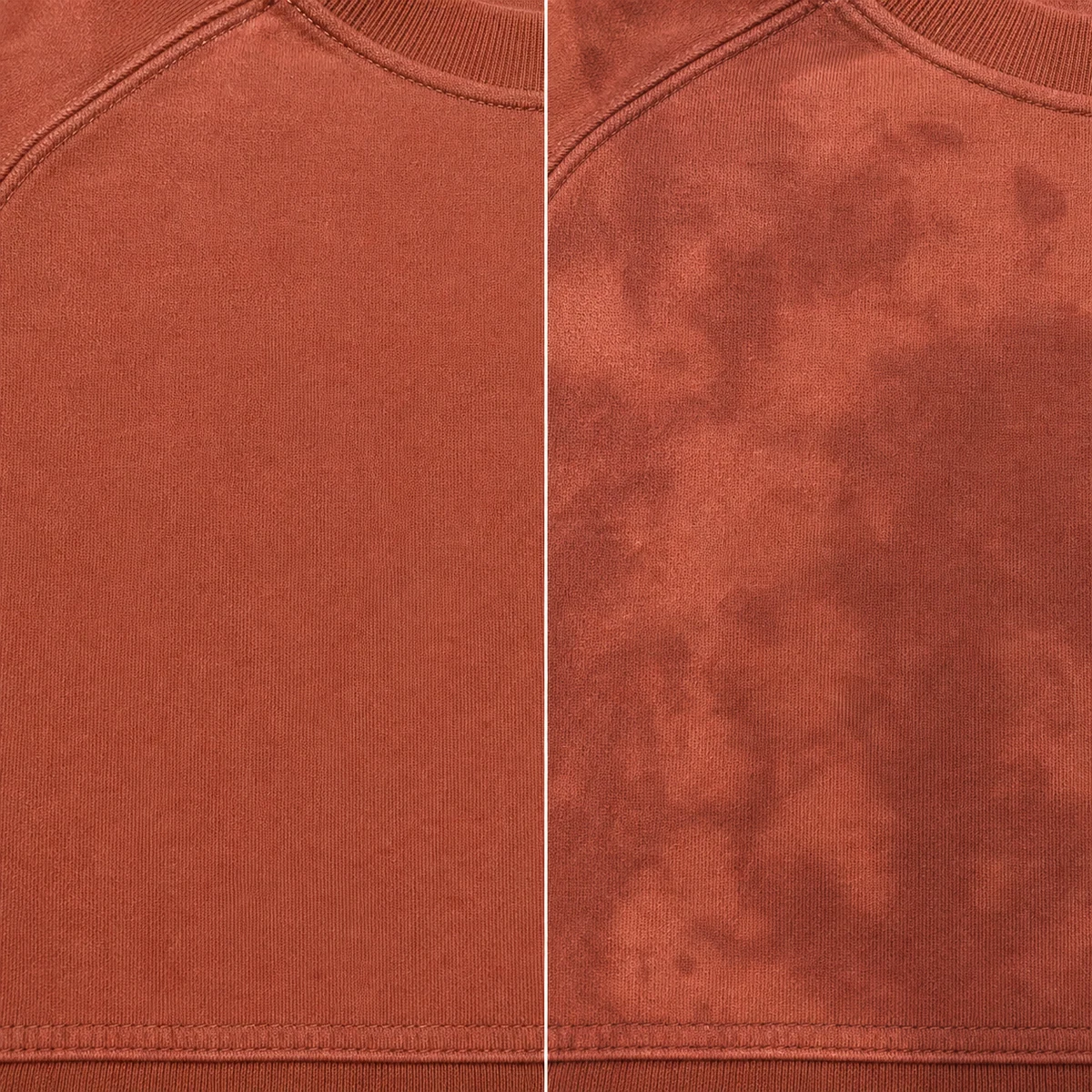 Unintended unlevel shade after garment dyeing