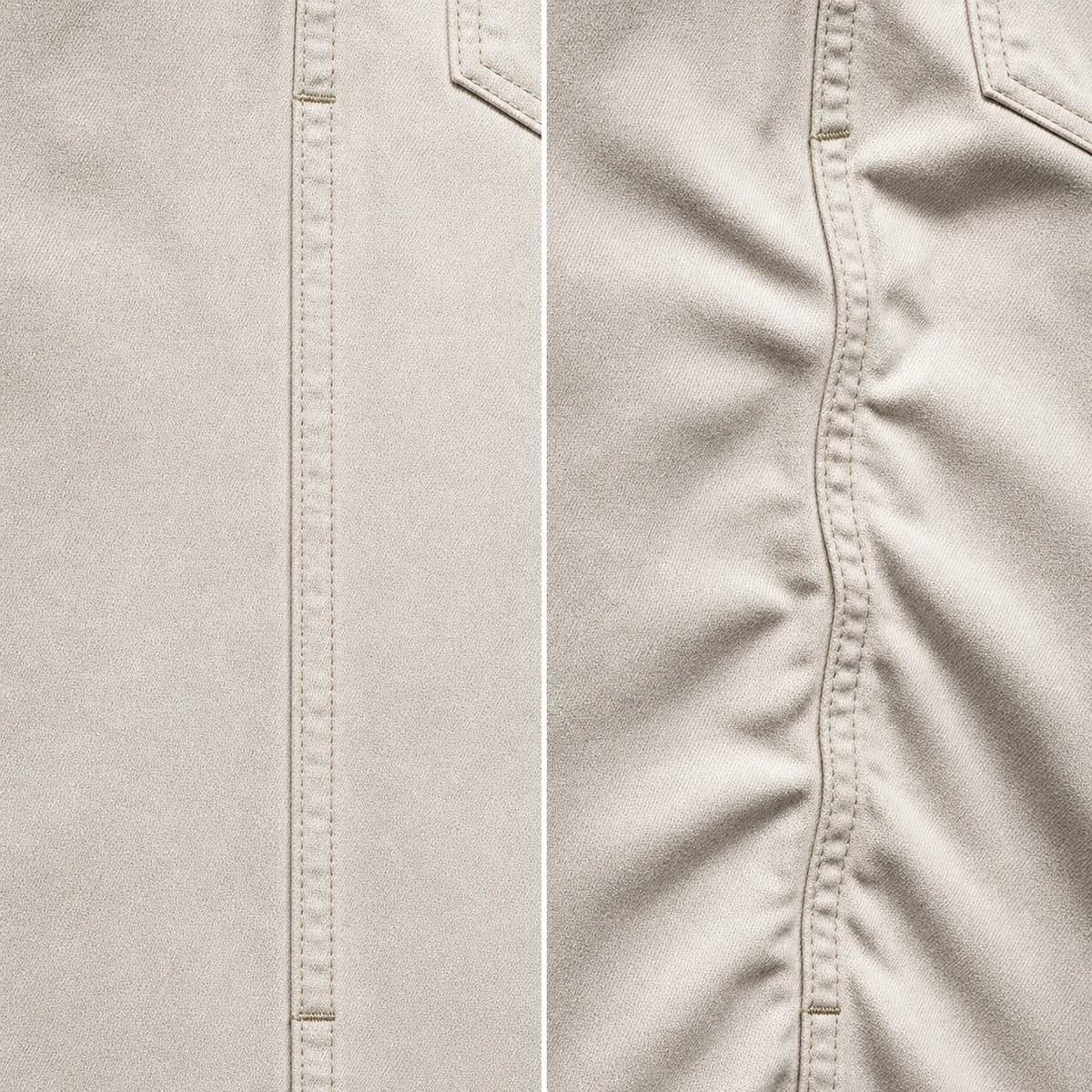 Seam pucker and dimensional movement after wet processing