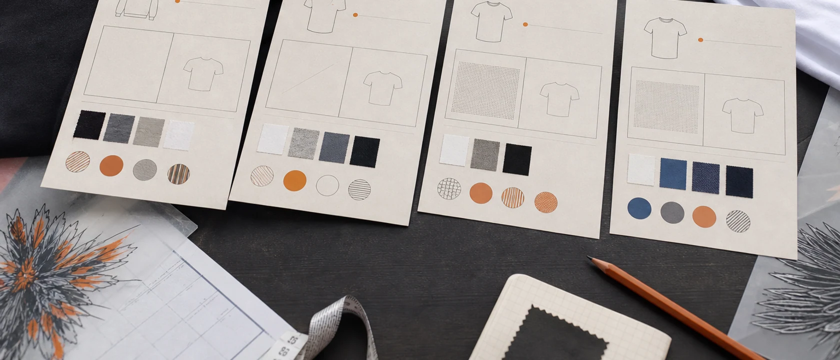 Conditional garment and alternative-technique routes on four review cards