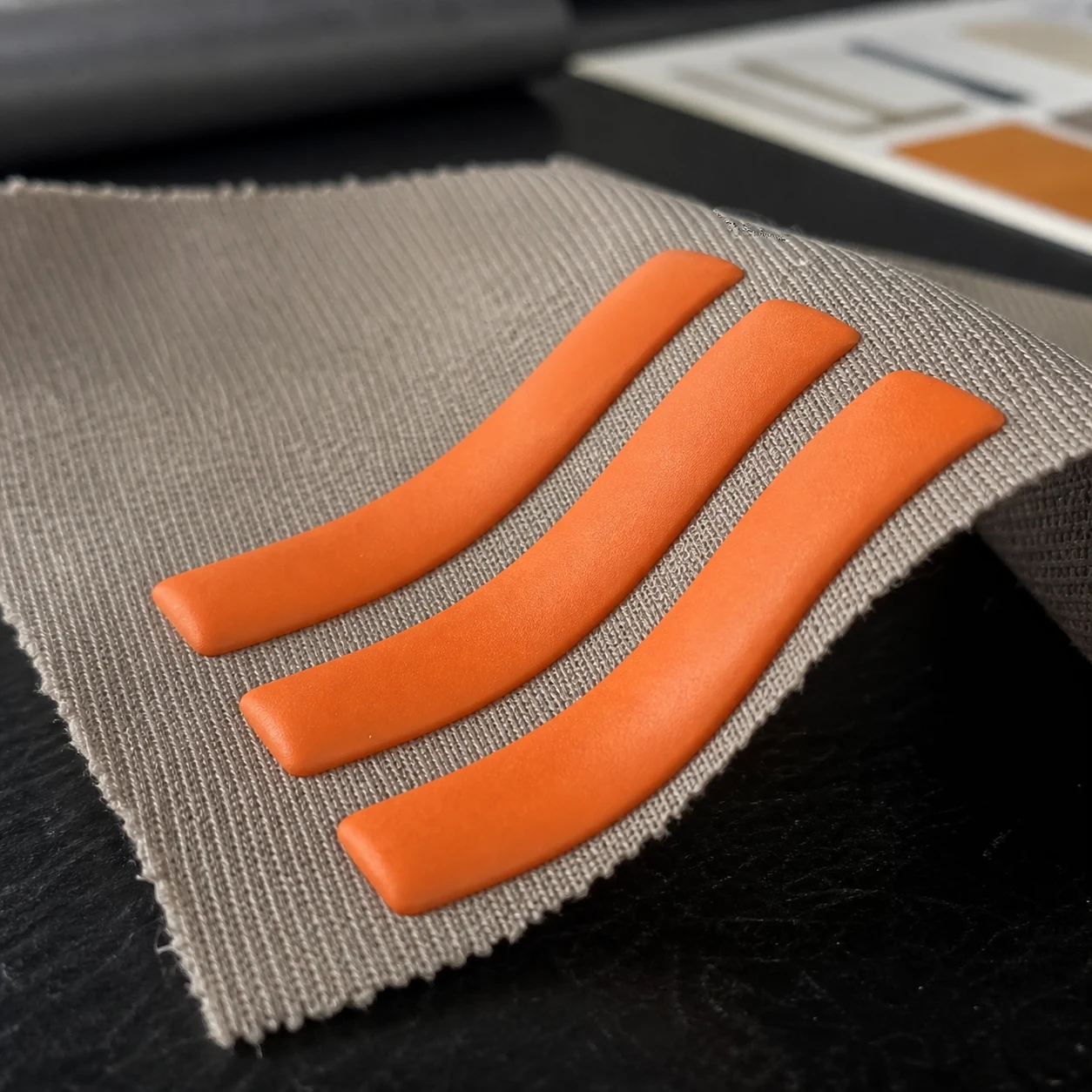 Flexible silicone raised-print surface