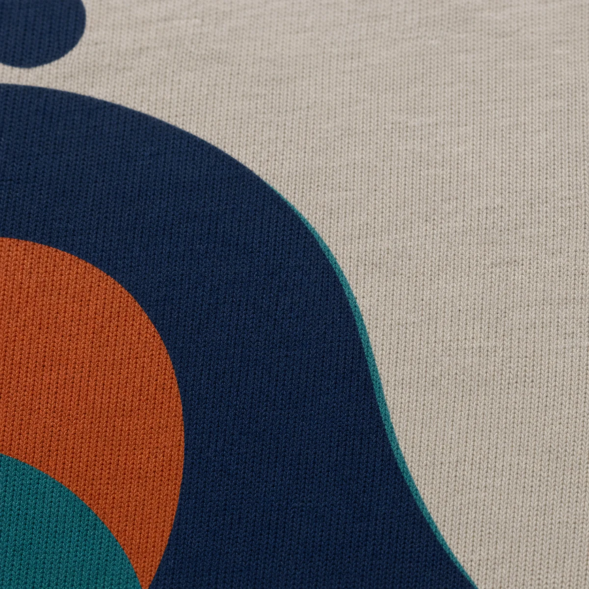 Screen-print defect showing misaligned colour registration