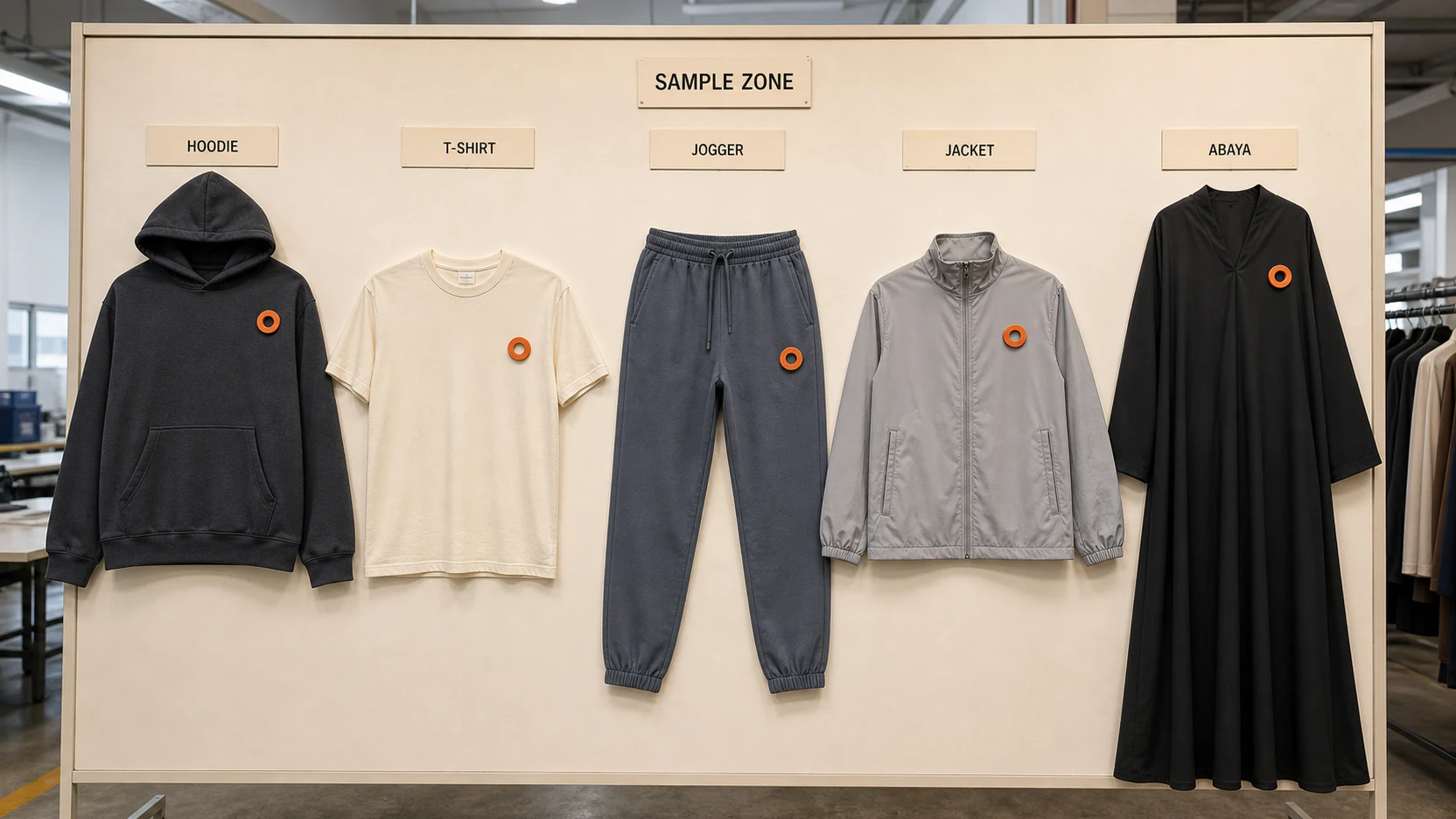 Garment locations that may be sampled for silicone or rubber printing