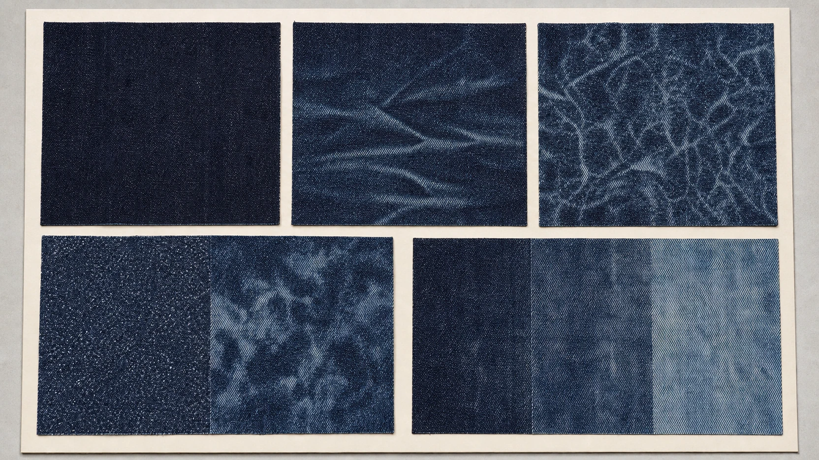 Effect board defining contrast, mottle scale, coverage and variation