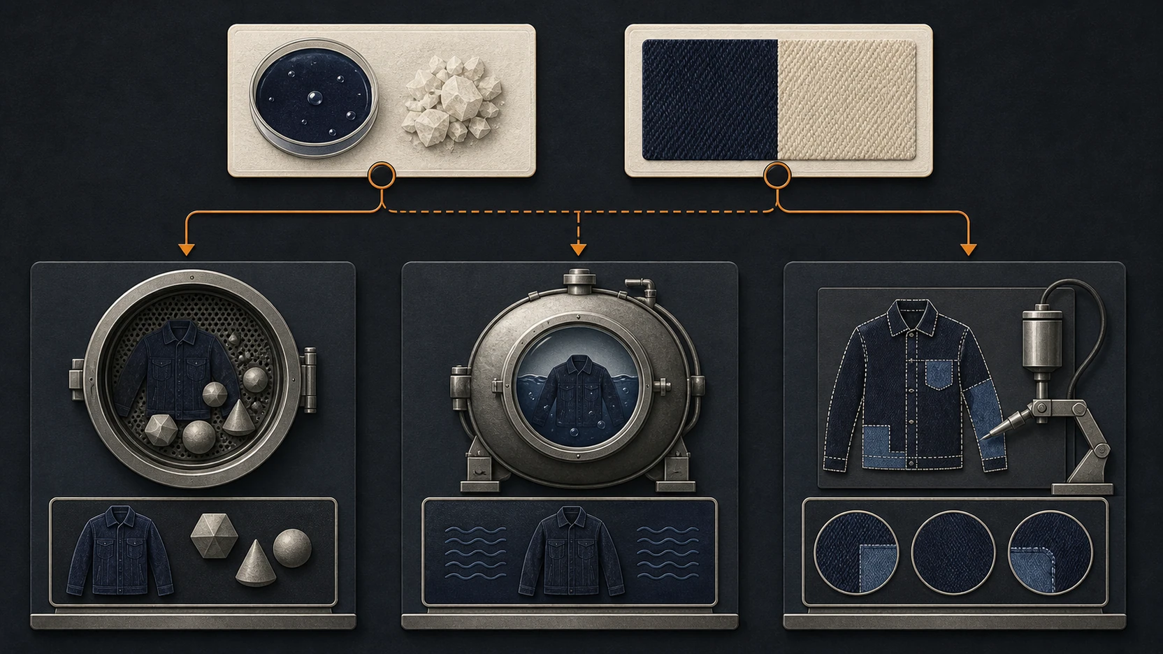 Chemistry and delivery matrix with three documented snow and acid wash paths