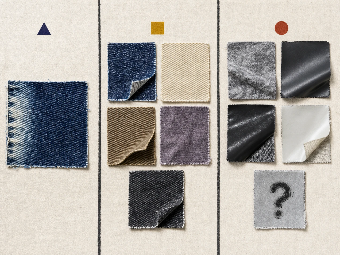 Material gate for denim, cotton, blends, synthetics and finished fabrics