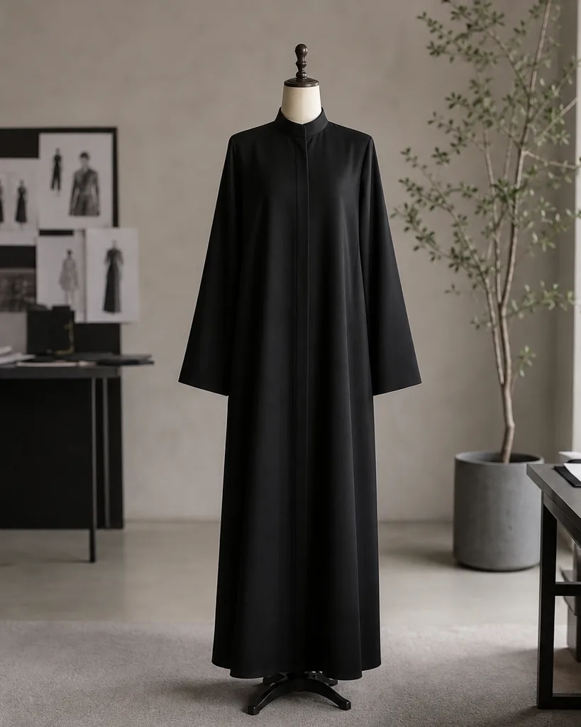 Abaya: open-front direction