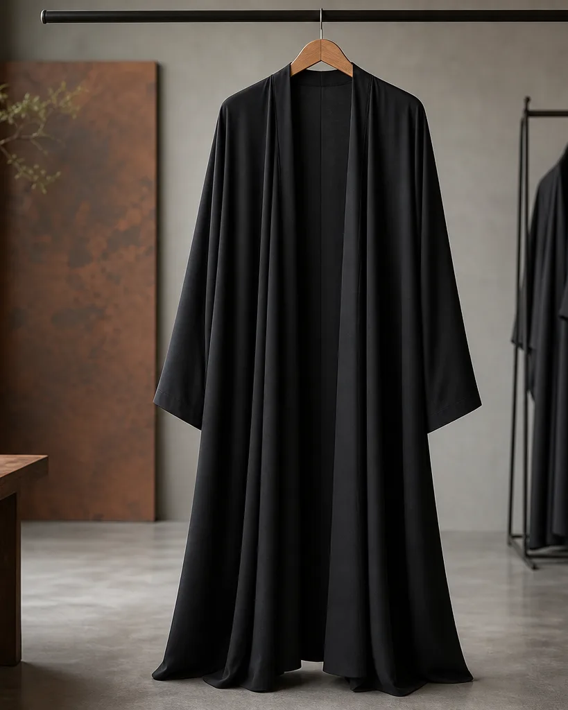 Abaya: closed-front direction