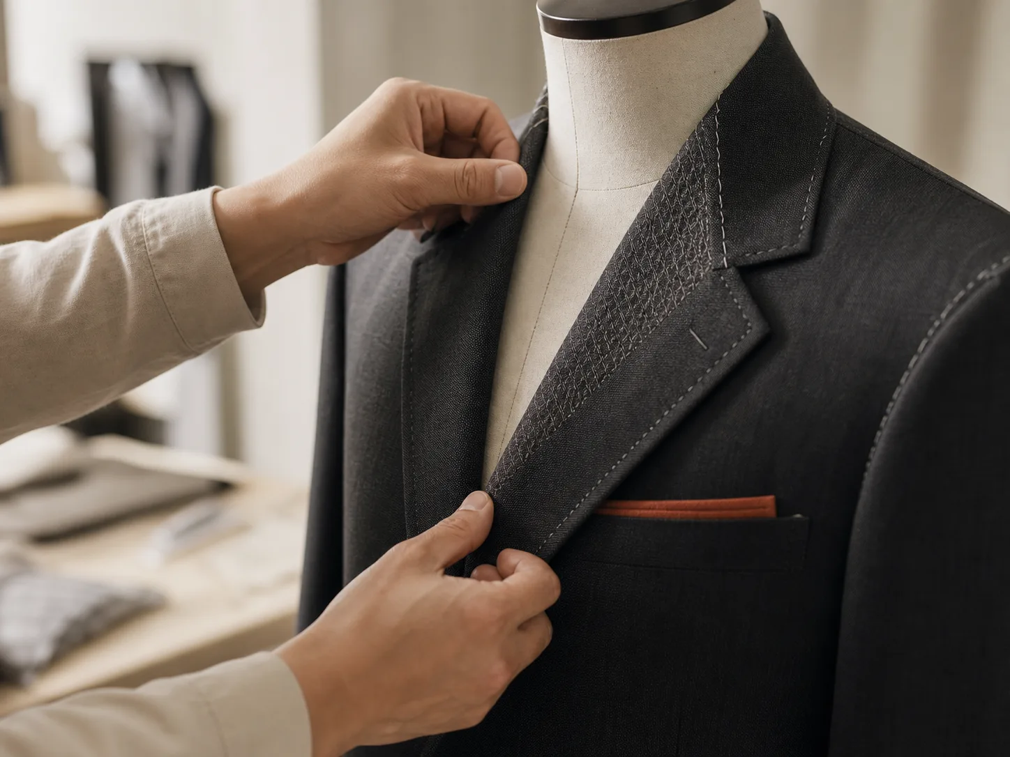 Blazers: shoulder and lapel