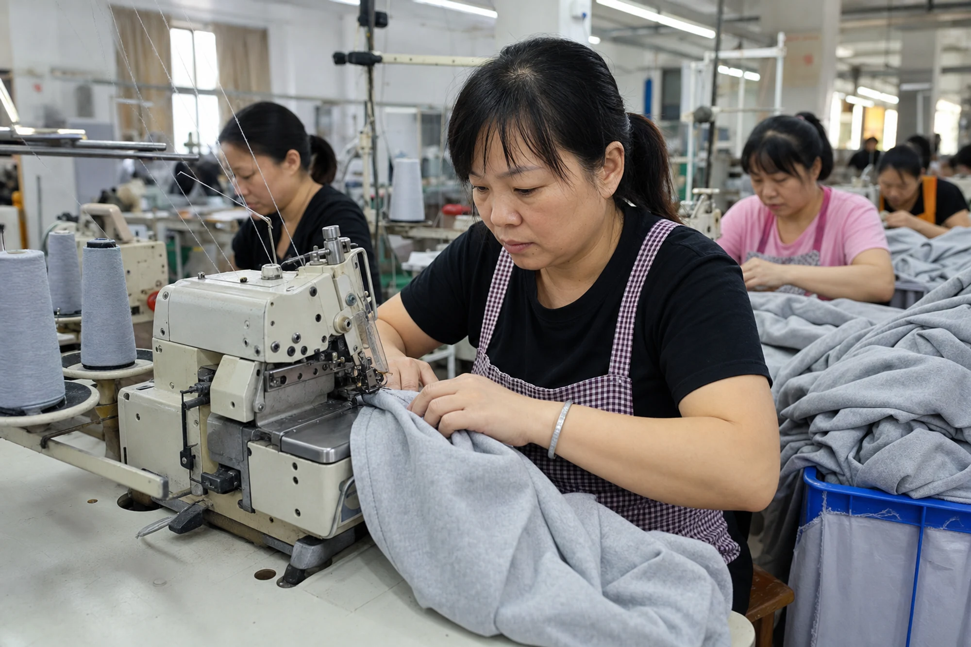 Editorial cover direction for an apparel manufacturing subject, alternate view 3