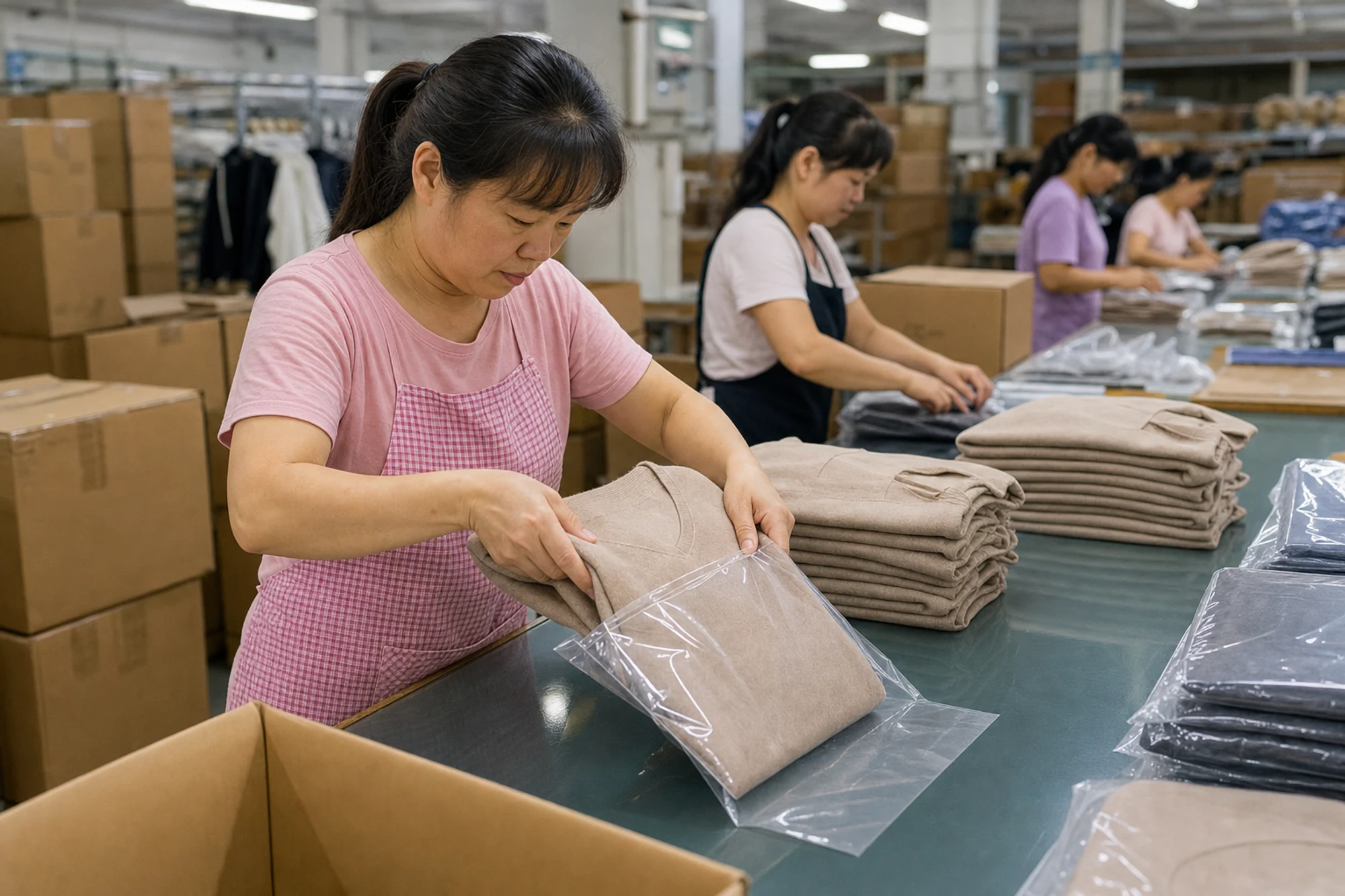 Editorial cover direction for an apparel manufacturing subject, alternate view 5