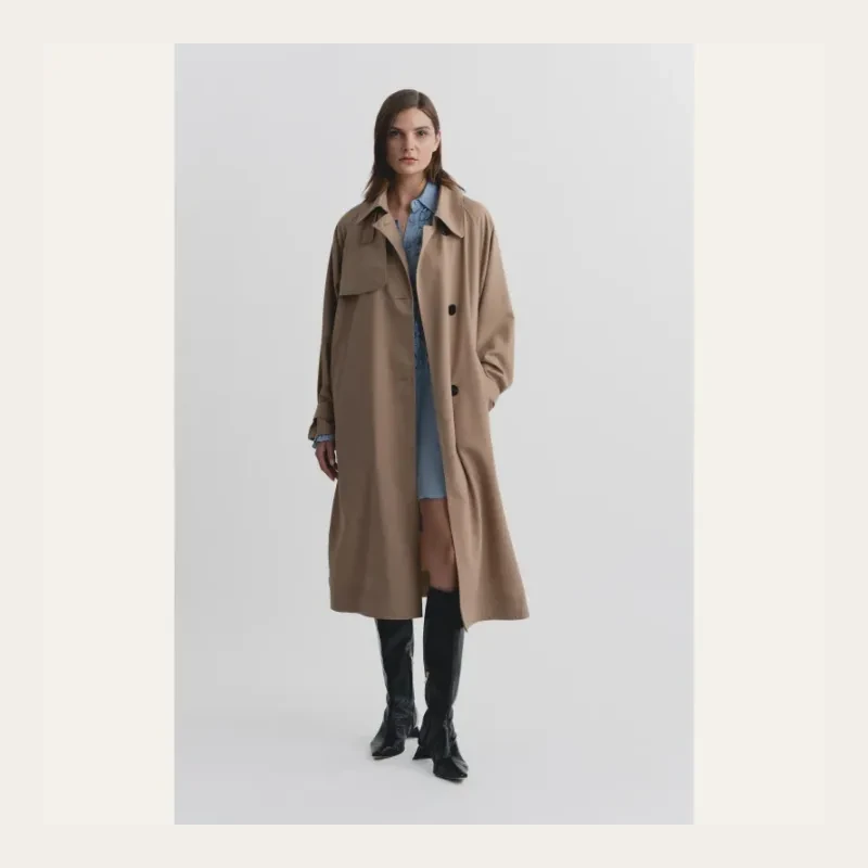 Long trench coat project photo supplied by Canton Fashion.