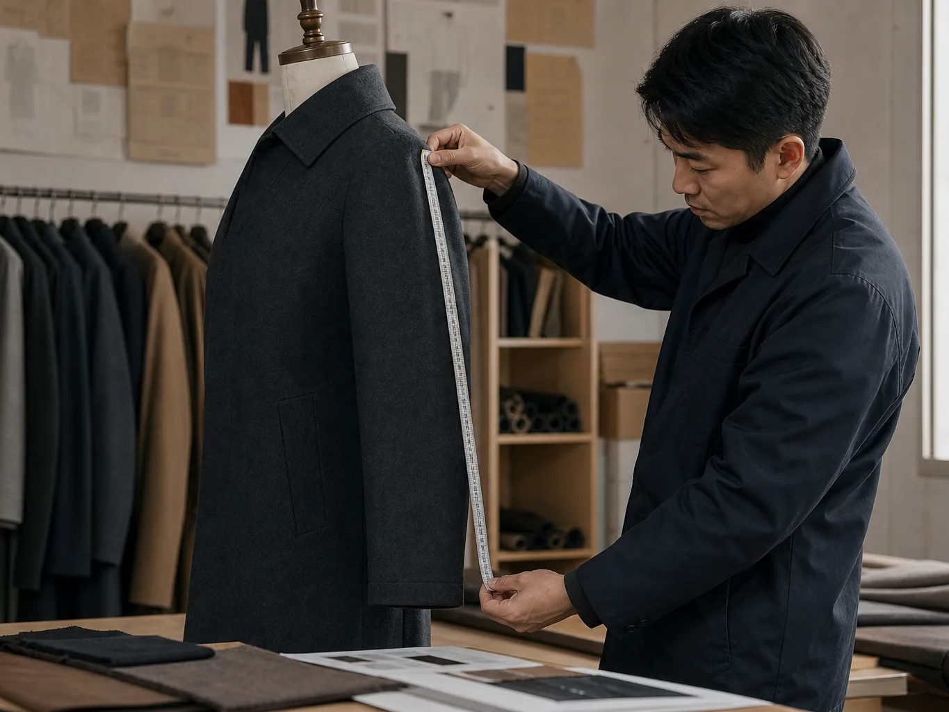 Coats: front and pockets