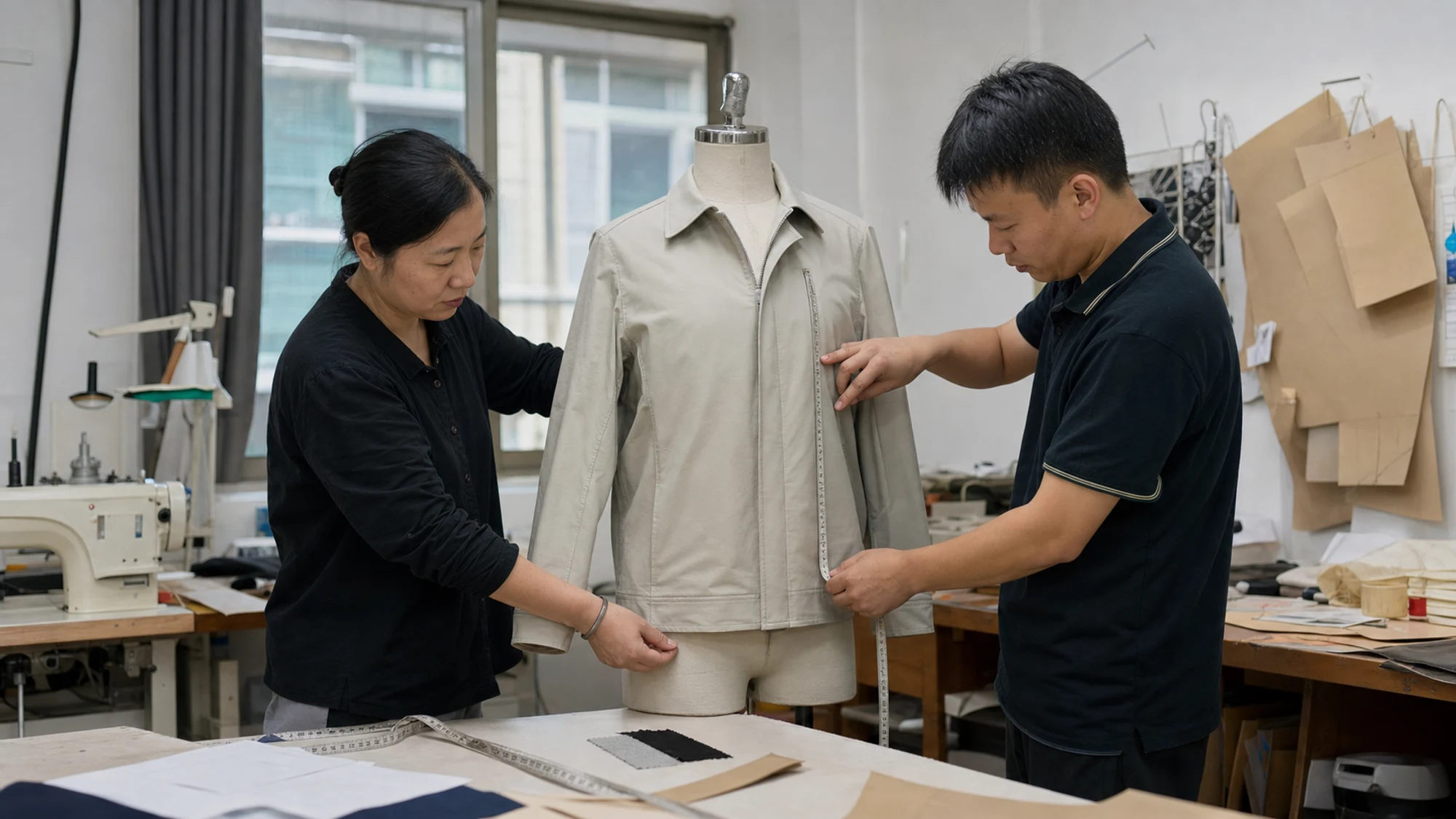 A distinct step in apparel development from brief review through production preparation, alternate view 5