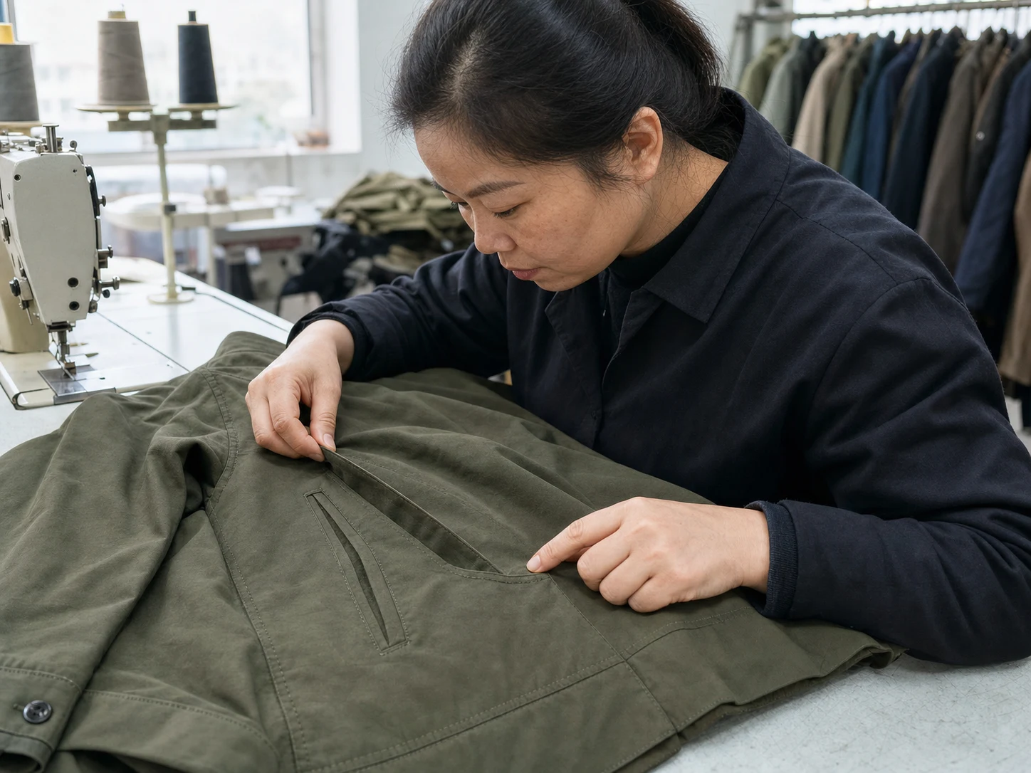 Jackets: pockets and seams
