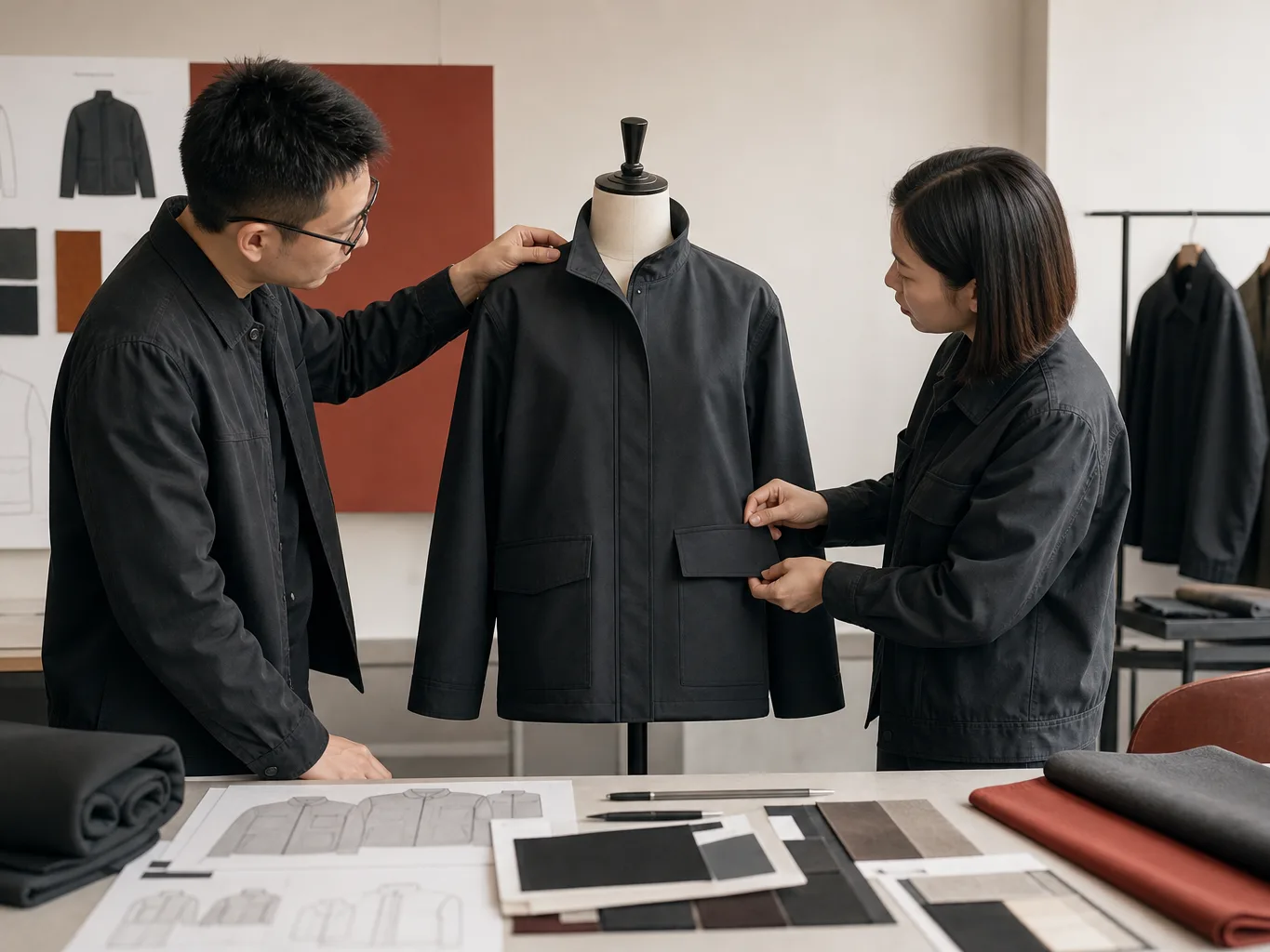 Jackets: fabric and trims sourcing