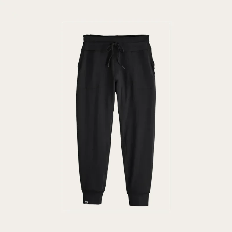 Black joggers product photo supplied by Canton Fashion.
