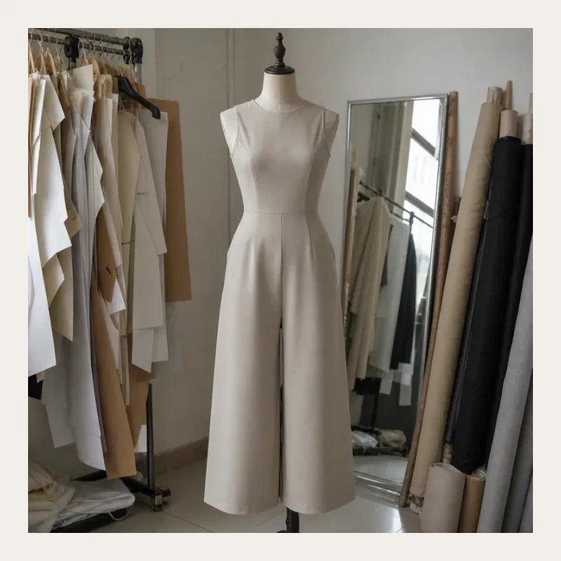 Sleeveless jumpsuit project preview generated for Canton Fashion.
