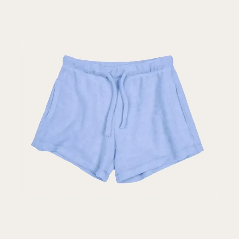 Light blue drawstring shorts project photo supplied by Canton Fashion.
