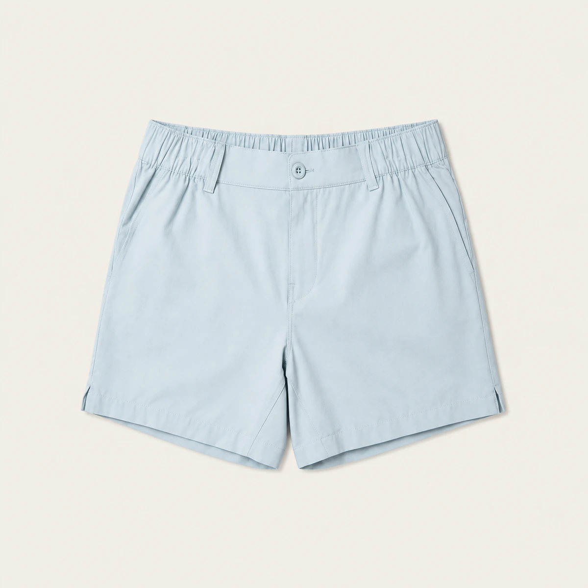 Light blue woven shorts project photo supplied by Canton Fashion.
