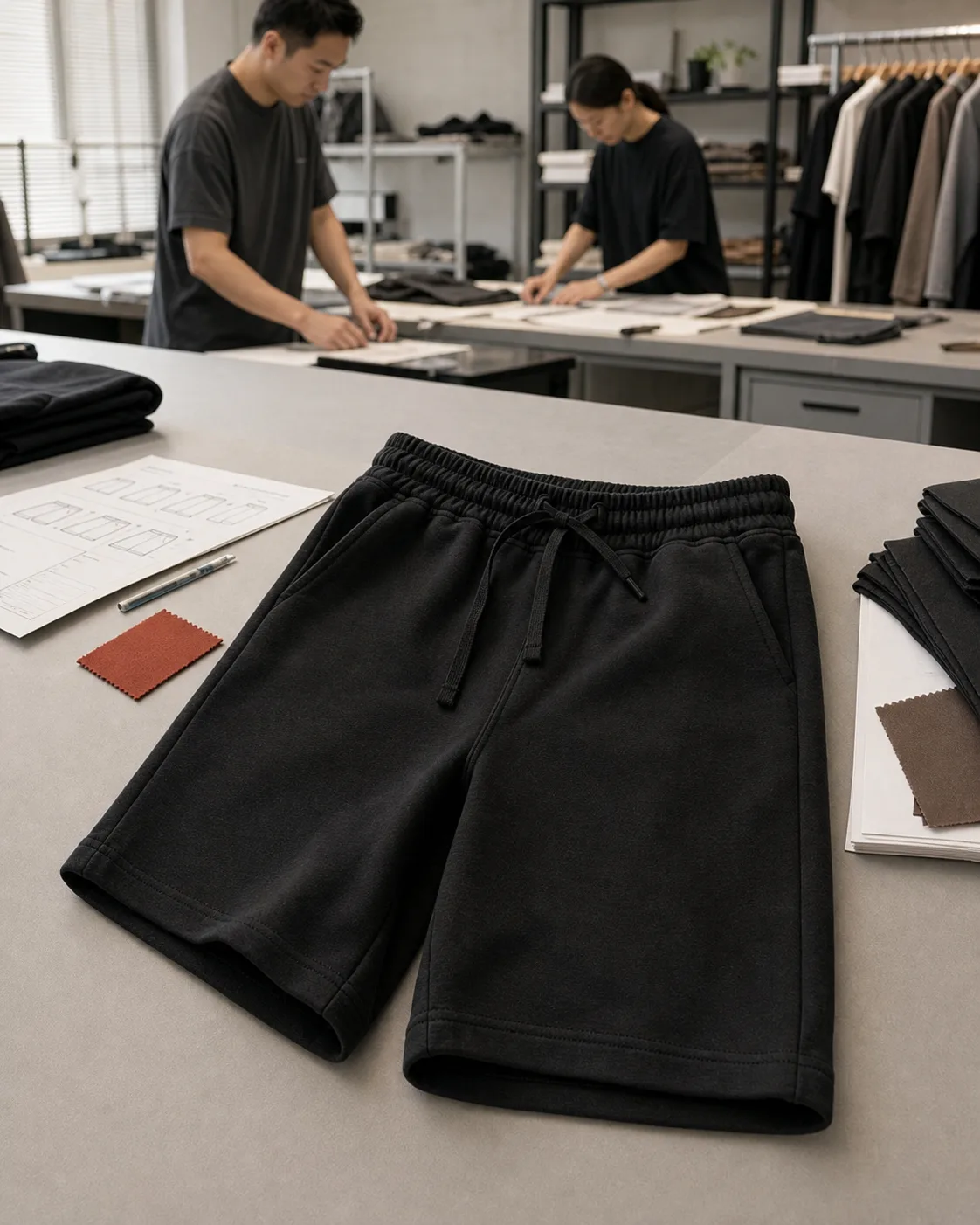 Shorts: drawstring shorts