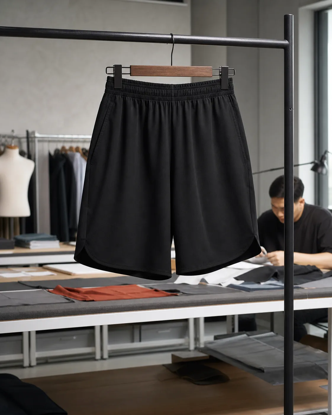 Shorts: knit shorts