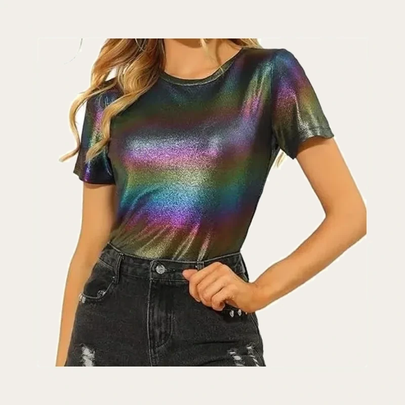 Metallic color T-shirt project photo supplied by Canton Fashion.