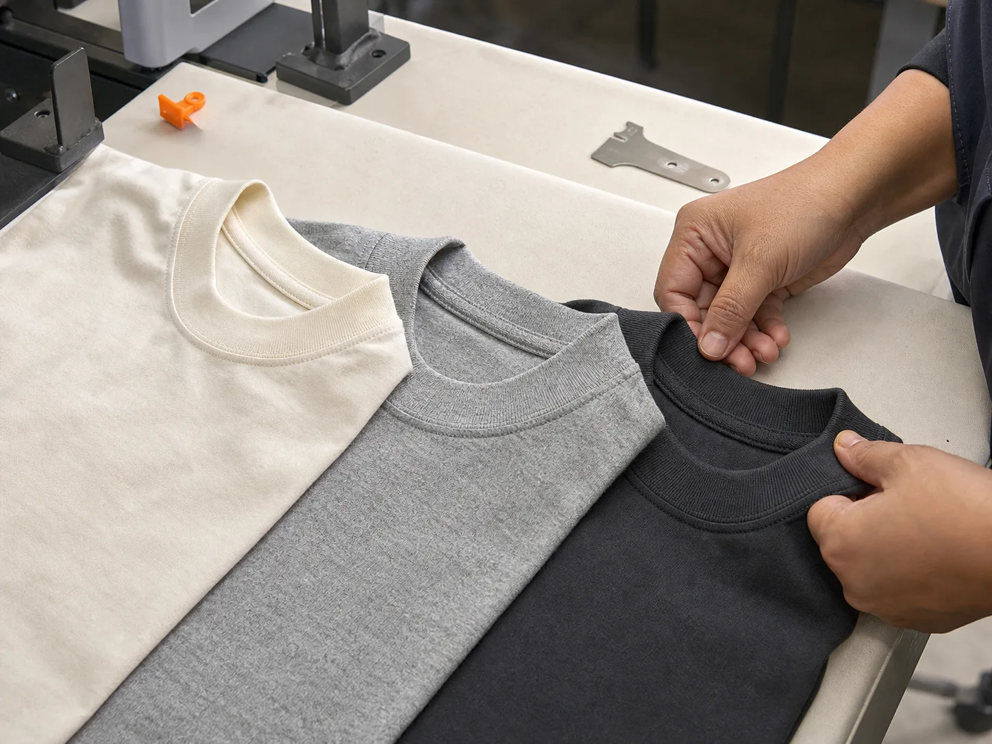 T-Shirts: neck and seams